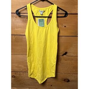 ZARA TRAFALUC Yellow Racerback Tank Top‎ Basic Comfort S Summer Workout NWT NEW